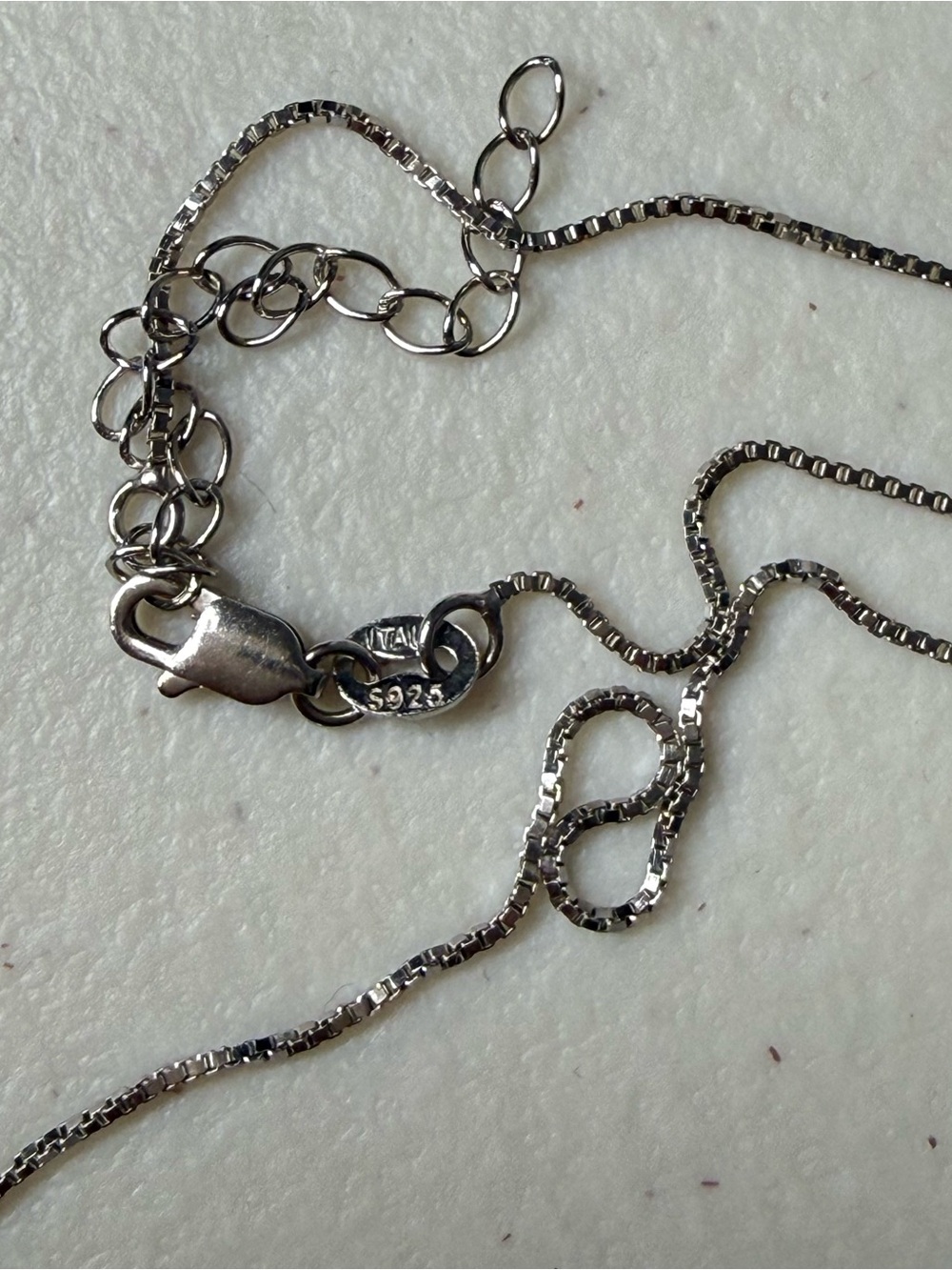 Italy 925 Sterling Silver Blue Iridescent Floral Pendant Necklace S925 - Picture 7 of 12